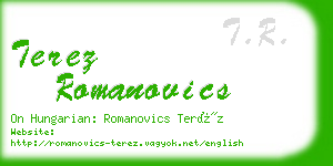 terez romanovics business card